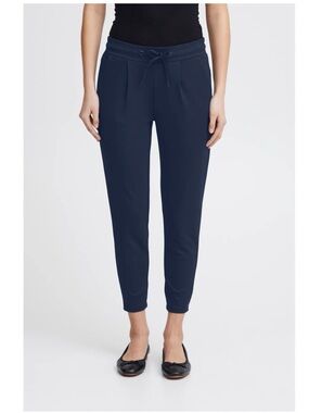 NWT ICHI Kate Crop Trousers—Medium—Midnight